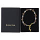 Murano Bracelet with Slavic Violet Beads and Gold Decor 8 mm s4