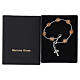 Beige Bracelet with 8 mm Murano Glass Beads, Silver Finish s3
