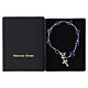Women's bracelet with 8mm Murano glass beads, blue tone, silver finish s3