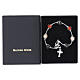 Women's Murano glass bracelet with 0.31-inch tricolour beads, silver clasp and enameled cross s3