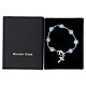 Bracelet with 0.31-inch sky-blue Murano glass beads, silver-finish mounting and enameled cross s3