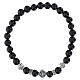 Bracelet élastique dizainier Vierge Miraculeuse onyx 6 mm s3