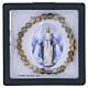 Elastic Decade Bracelet Miraculous Mary with Mexican Agate 6mm s4