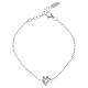 AMEN 925 silver rhodium-plated bracelet with white zircon heart s3