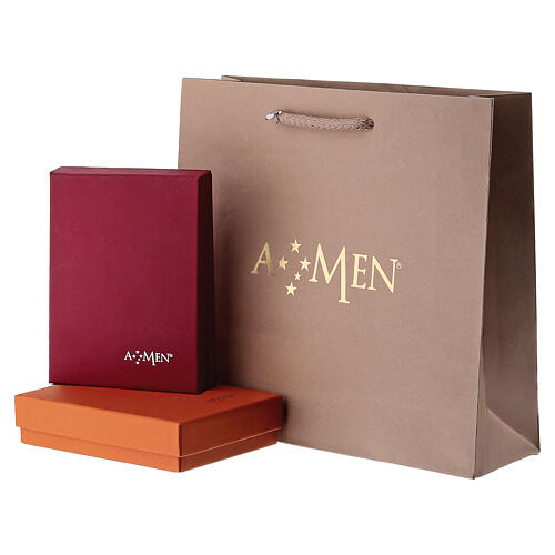 Bracciale argento 925 charm cuore color rubino Amen 4