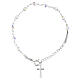 Bracelet argent 925 et grains en cristal blanc 4 mm s2