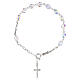 Bracelet argent 925 perles en cristal blanc 7 mm s1