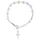 Bracciale argento 925 grani in cristallo bianco 7 mm s3