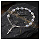 925 silver decade bracelet with 7 mm white crystal beads s2