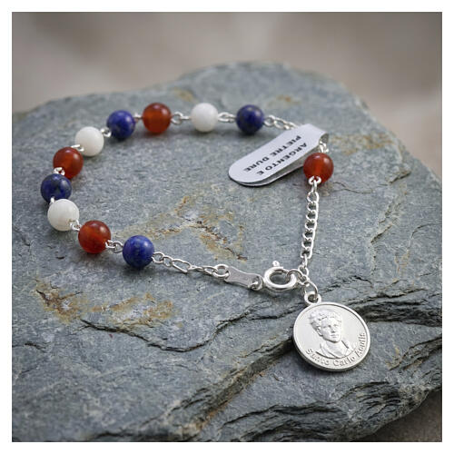 Bracelet chapelet argent 925 grains 6 mm Carlo Acutis 2