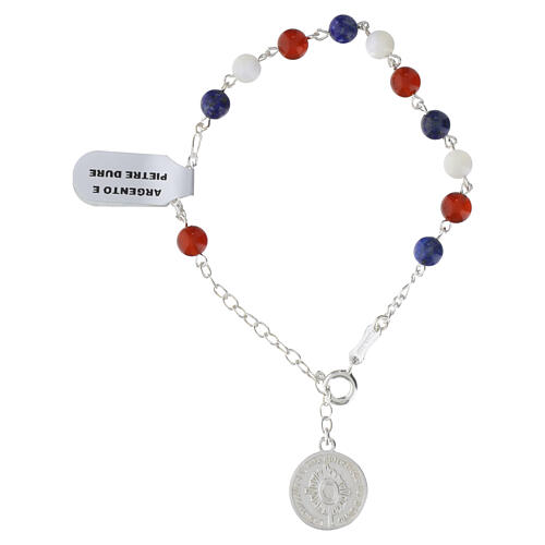 Pulseira dezena prata 925 contas de 6 mm Carlo Acutis 3