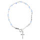 Bracelet dizainier argent 925 grains 4 mm cristaux bleu ciel s1