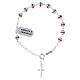 Decade bracelet 925 silver 6 mm pink crystal beads s3