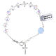 Bracciale grani 8 mm cristallo briolette argento 925 s1