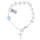 Pulseira dezena com contas 8 mm cristal corte briolette prata 925 s2