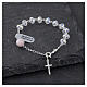 925 silver bracelet 8 mm briolette crystal beads with pink glass pater s2