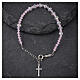 Pulsera granos 6 mm cristal briolette plata 925 cruz s2