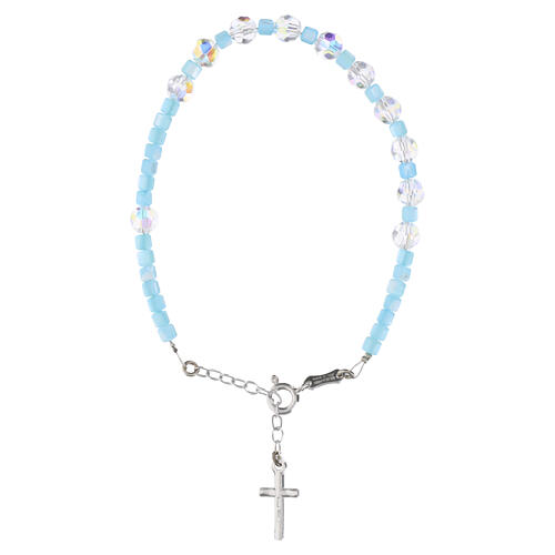 Bracciale decina argento 925 grani cristallo 6 mm 2