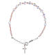 Pulsera decena plata 925 cristal trabajado briolette y nácar s3
