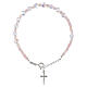 Bracelet dizainier argent 925 cristal briolette et nacre s1