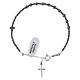 Decade rosary bracelet 4 mm hematite in 925 silver s1