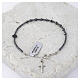 Decade rosary bracelet 4 mm hematite in 925 silver s2