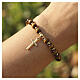 Elastic bracelet with 6 mm tiger's eye beads and 925 silver s2