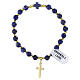 Elastic bracelet with 0.24-inch lapis beads, 925 silver s3