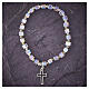 Pulseira elástica prata 925 com contas de cristal 4 mm s2