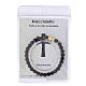 Bracciale elastico con croce in bronzite 6 mm oro s3