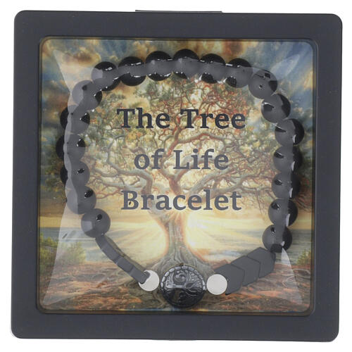 Elastic bracelet with Tree of Life and 0.24-inch beads 3