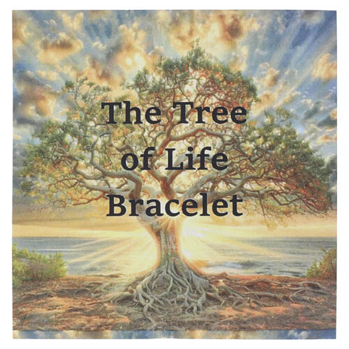 Elastic bracelet with Tree of Life and 0.24-inch beads 4