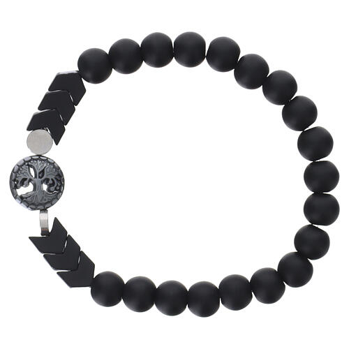 Bracciale elastico albero della vita grani 6 mm 2