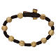 Elastic rosary bracelet with Franciscan Tau in olive wood, Poor Clares Monastery s3