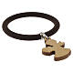 Bracciale elastico angelo custode Monastero Clarisse legno ulivo brillantino decorativo s3