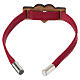 Bracciale Tau cuore rosso Monastero Clarisse in cuoio e legno d'olivo s3