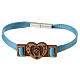 Blue Virgin Mary and Child Bracelet from the Poor Clares Monastery, olive wood s1