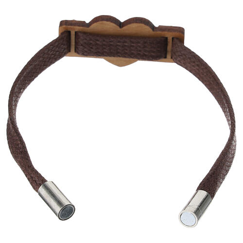 Brown Madonna and Child bracelet, Monastery of the Poor Clares, olivewood 3
