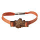 Pulsera naranja Monasterio Clarisas con ángel decorativo de olivo natural s1