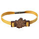 Yellow bracelet with guardian angel in olivewood, Poor Clares Monastery s1