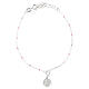 Guardian Angel Bracelet with Pink Enamel Beads, 925 Sterling Silver 16–19 cm, Valenti s1