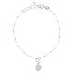 Guardian Angel Bracelet with Pink Enamel Beads, 925 Sterling Silver 16–19 cm, Valenti s2