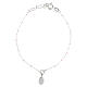 Bracciale 20 cm argento 925 Madonna Miracolosa perline rosa Valenti s2