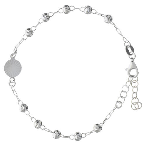 Pulseira Anjo da Guarda em prata 925 polida 20 cm Valenti 2