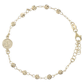 Pulseira dourada Anjo da Guarda em prata 925 20 cm Valenti