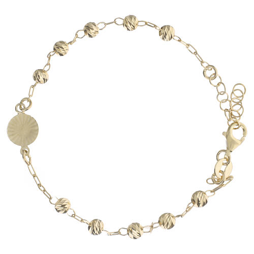 Gold-tone Guardian Angel bracelet in 925 silver 20 cm, Valenti 2