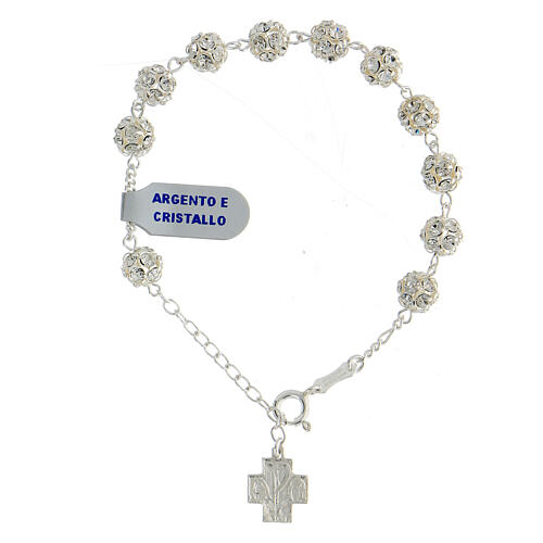 Rosary bracelet, strass, 925 silver 1