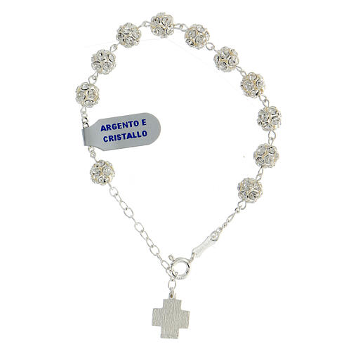 Rosary bracelet, strass, 925 silver 2