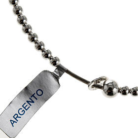 Rosary bracelet, sliding beads in 925 silver
