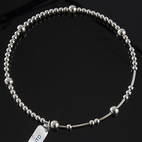 Rosary bracelet, sliding beads in 925 silver